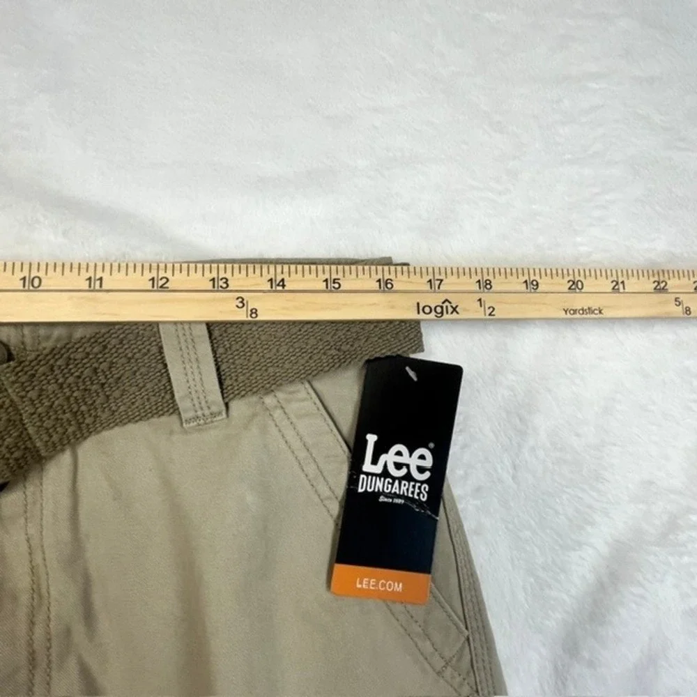 Lee Dungarees Mens‎ Cargo Shorts Size 32 Khaki Tan Cotton Belted 2182914 NEW